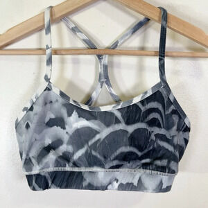 Lululemon Flow Y Bra IV Pretty Plume Angel Wing Black